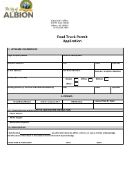 Mobile Food Vehicle Vendor (Food Truck) Permit Application - City of Albion, Michigan, Page 2