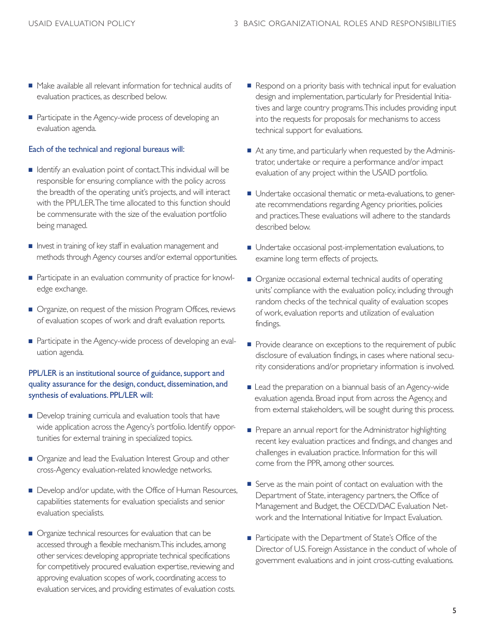 Usaid Evaluation Policy, Page 11