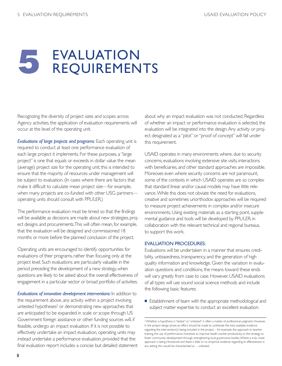 Usaid Evaluation Policy, Page 14
