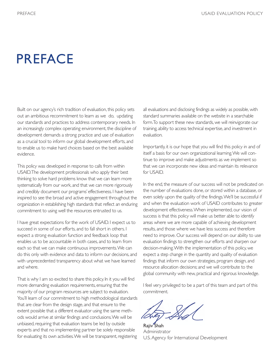 Usaid Evaluation Policy, Page 4