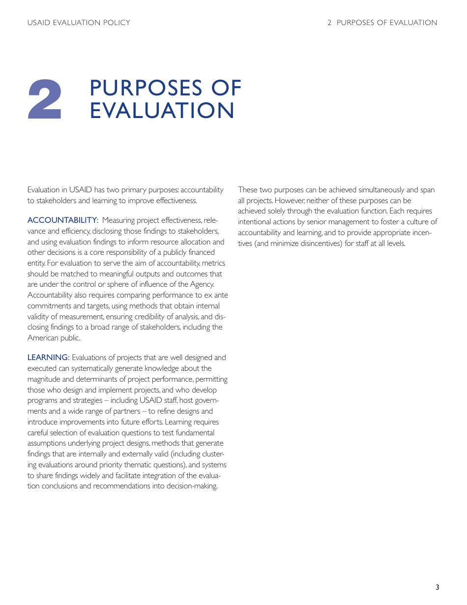 Usaid Evaluation Policy, Page 9