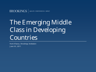 Document preview: The Emerging Middle Class in Developing Countries - Homi Kharas