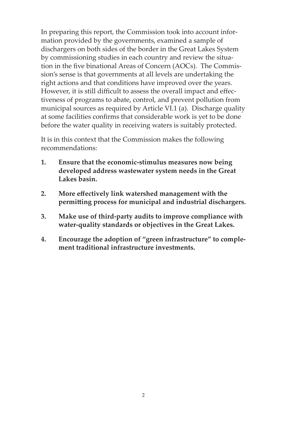 14th Biennial Report on Great Lakes Water Quality - International Joint Commission United States and Canada, Page 9