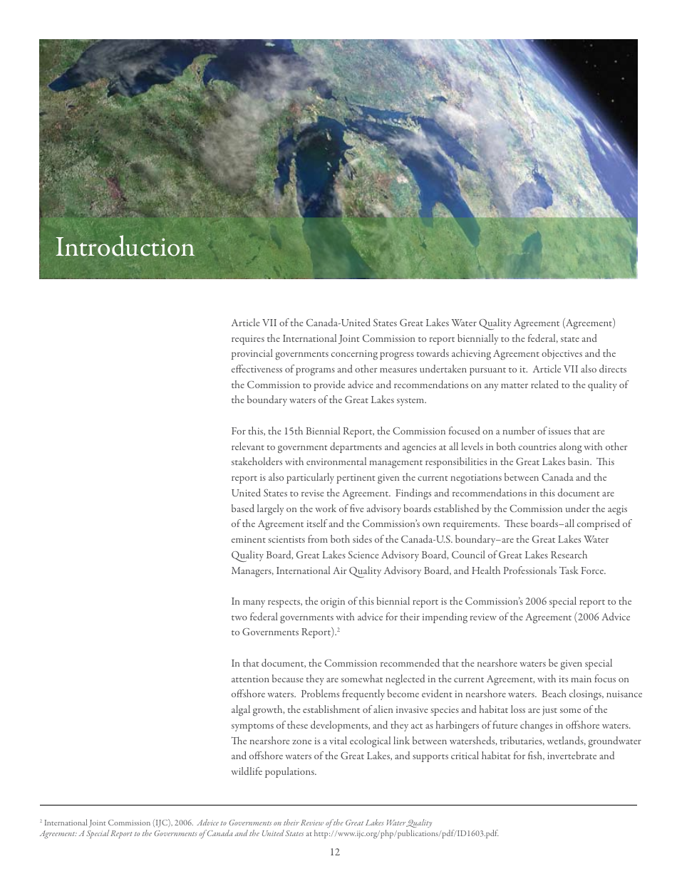 15th Biennial Report on Great Lakes Water Quality - International Joint Commission United States and Canada, Page 16