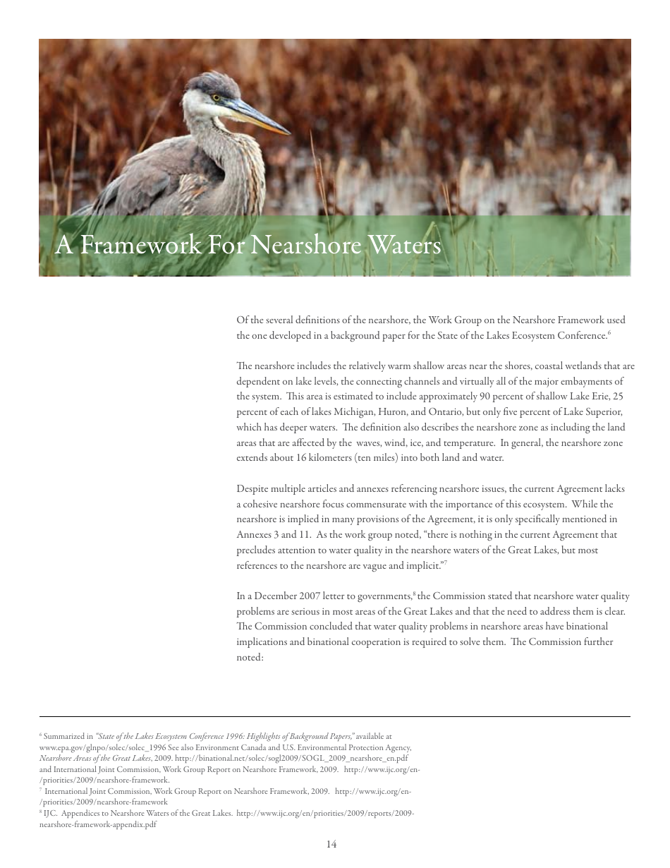 15th Biennial Report on Great Lakes Water Quality - International Joint Commission United States and Canada, Page 18