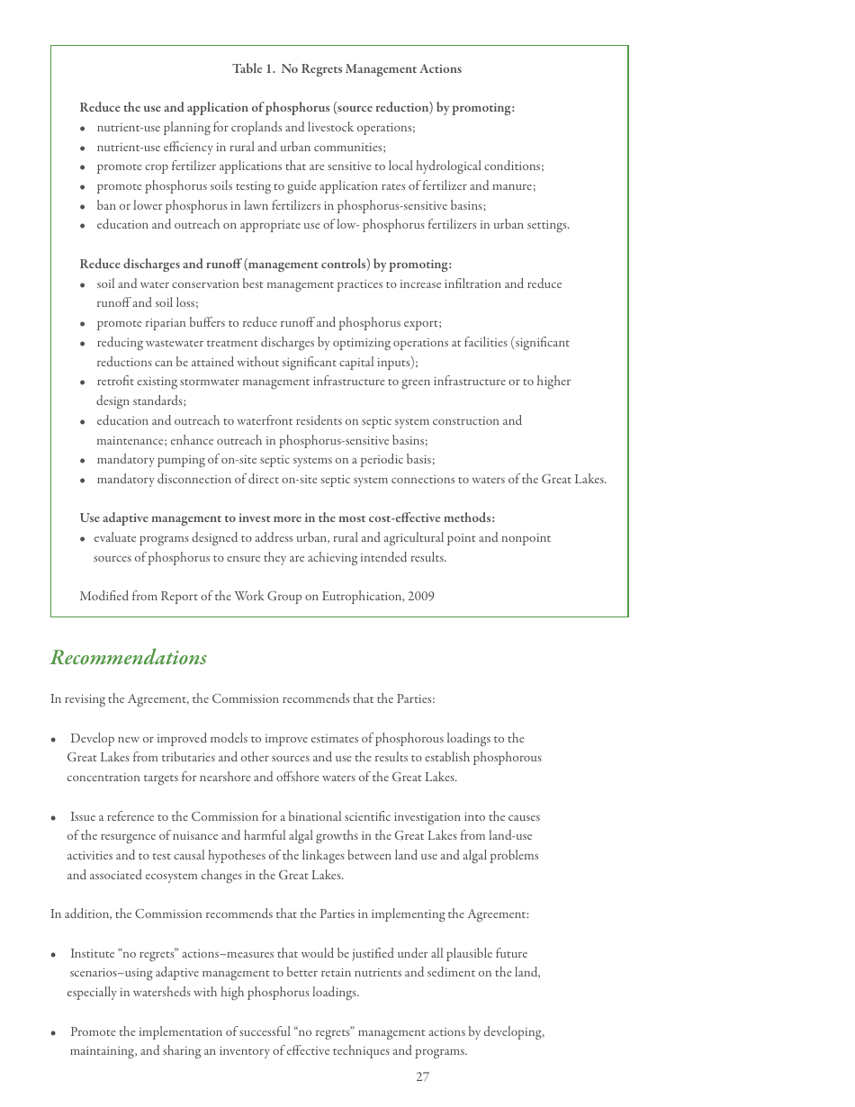 15th Biennial Report on Great Lakes Water Quality - International Joint Commission United States and Canada, Page 31