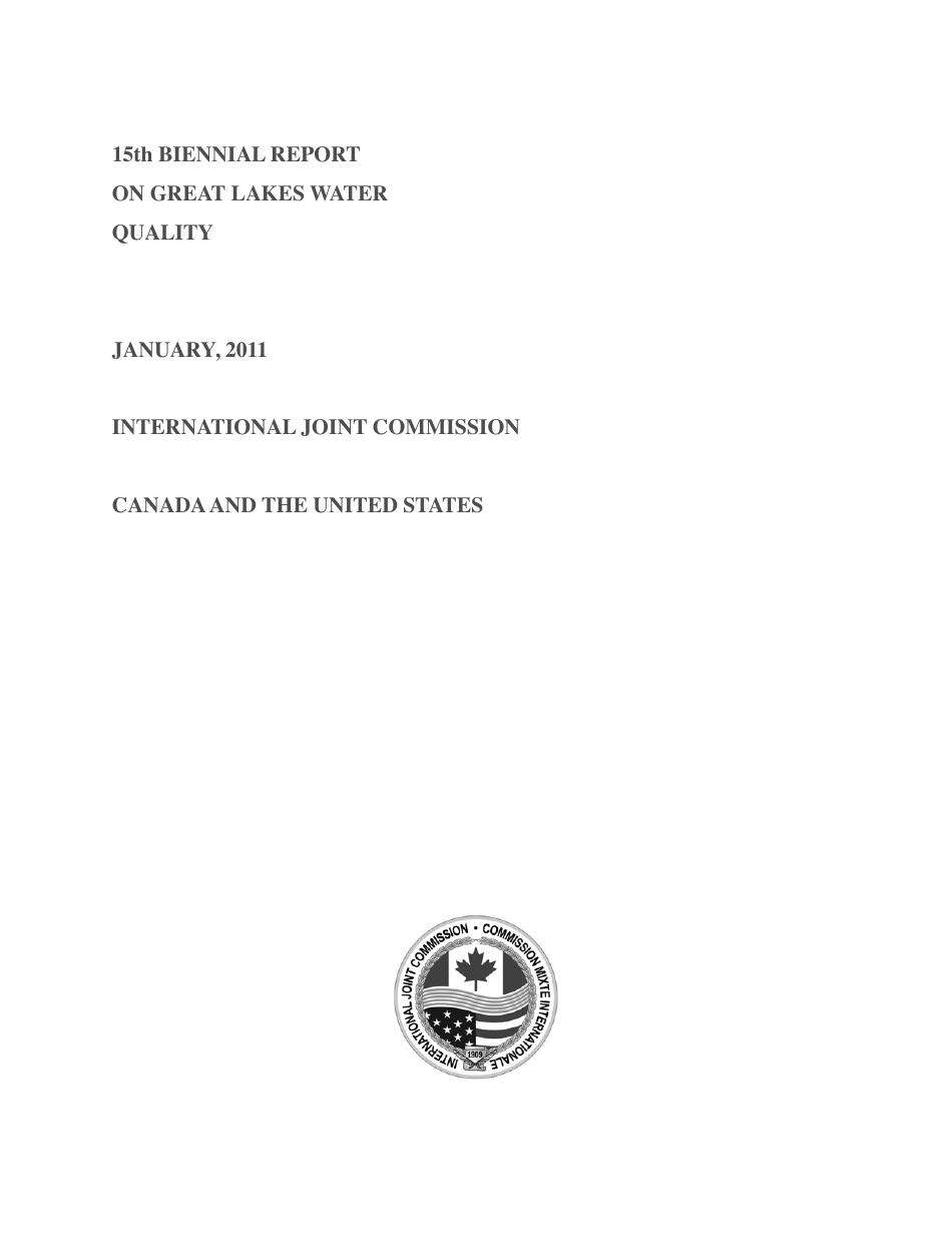 15th Biennial Report on Great Lakes Water Quality - International Joint Commission United States and Canada, Page 3