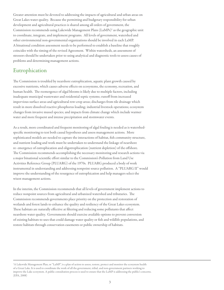 15th Biennial Report on Great Lakes Water Quality - International Joint Commission United States and Canada, Page 7