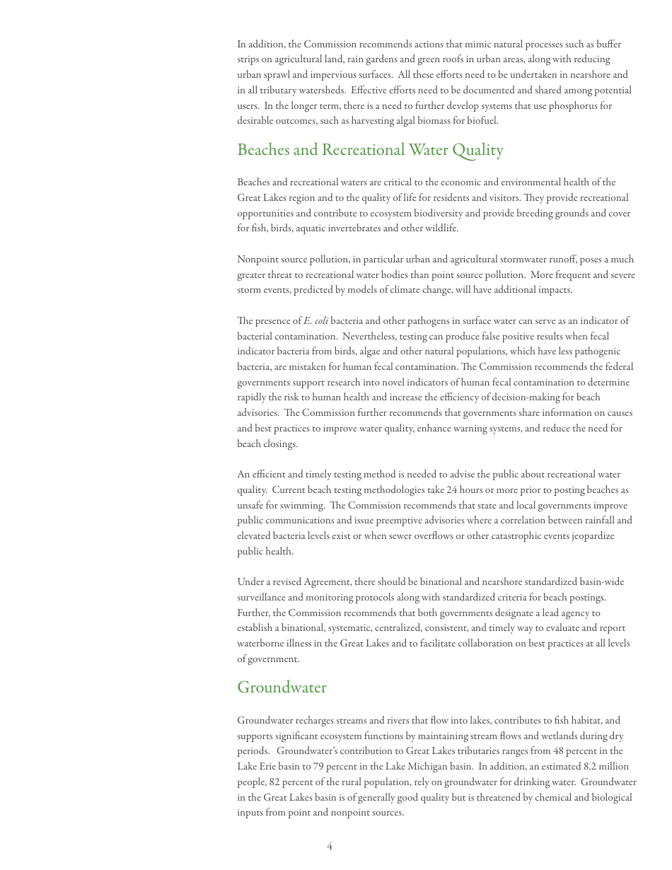 15th Biennial Report on Great Lakes Water Quality - International Joint Commission United States and Canada, Page 8
