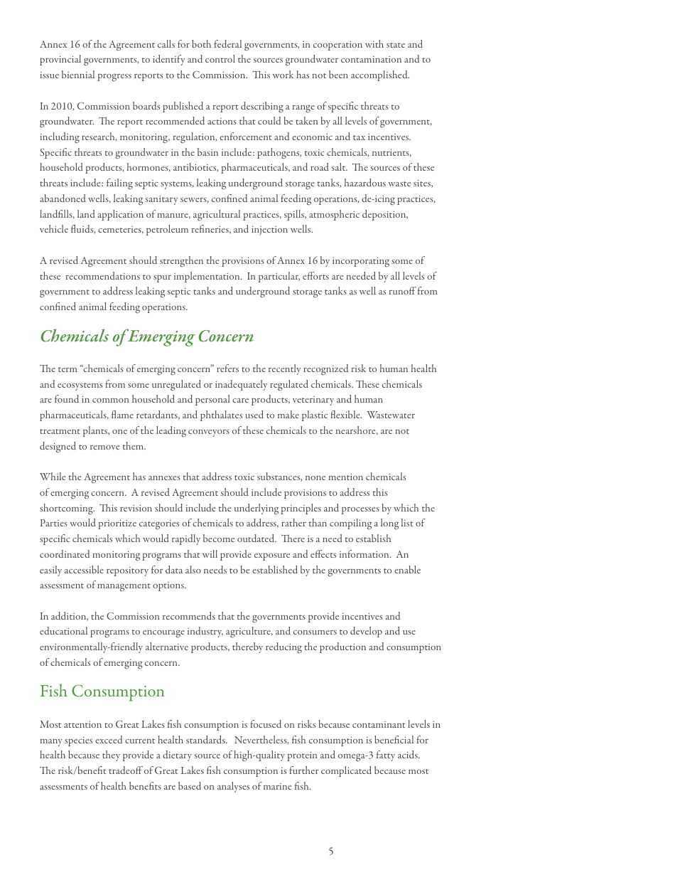 15th Biennial Report on Great Lakes Water Quality - International Joint Commission United States and Canada, Page 9