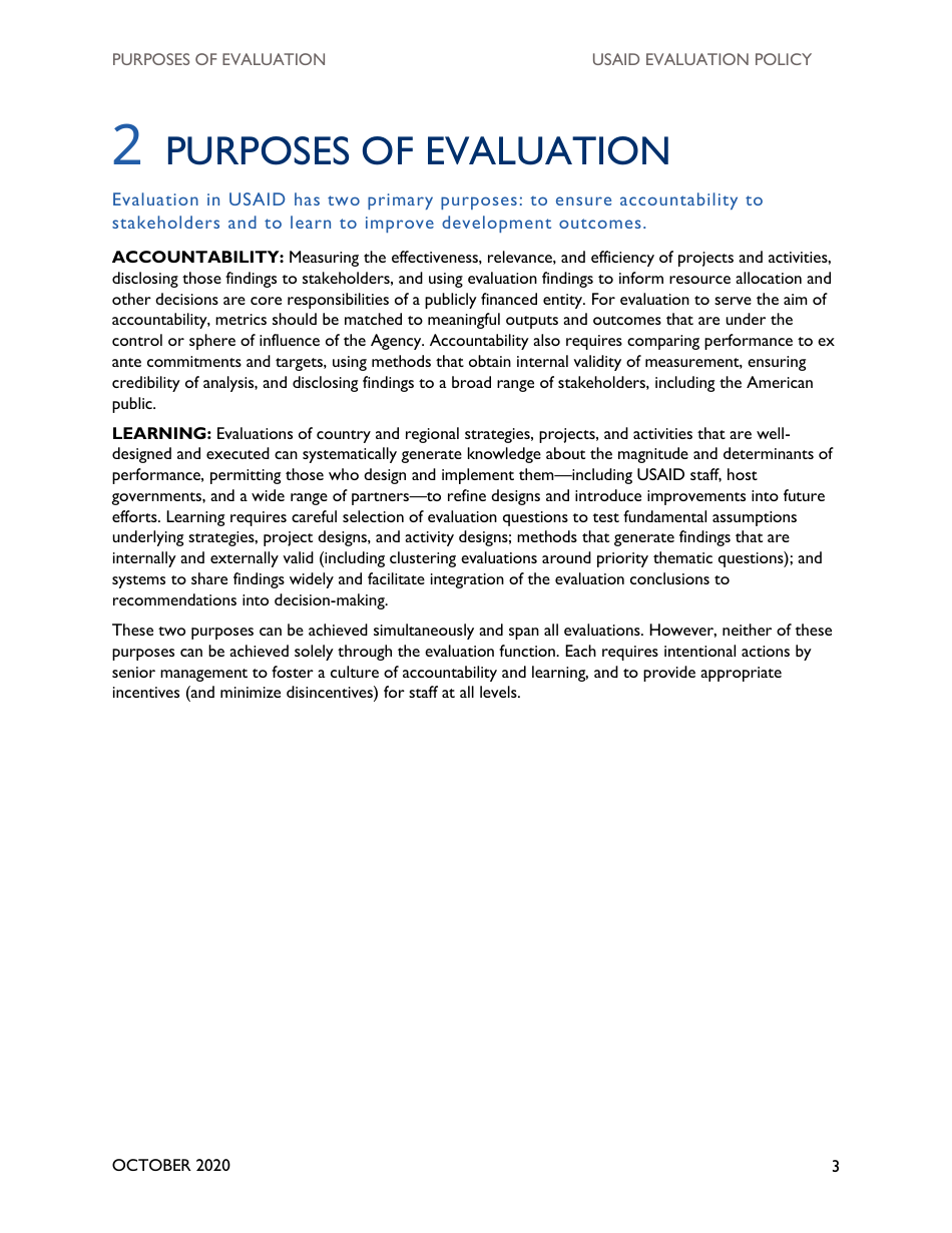 Usaid Evaluation Policy, Page 8