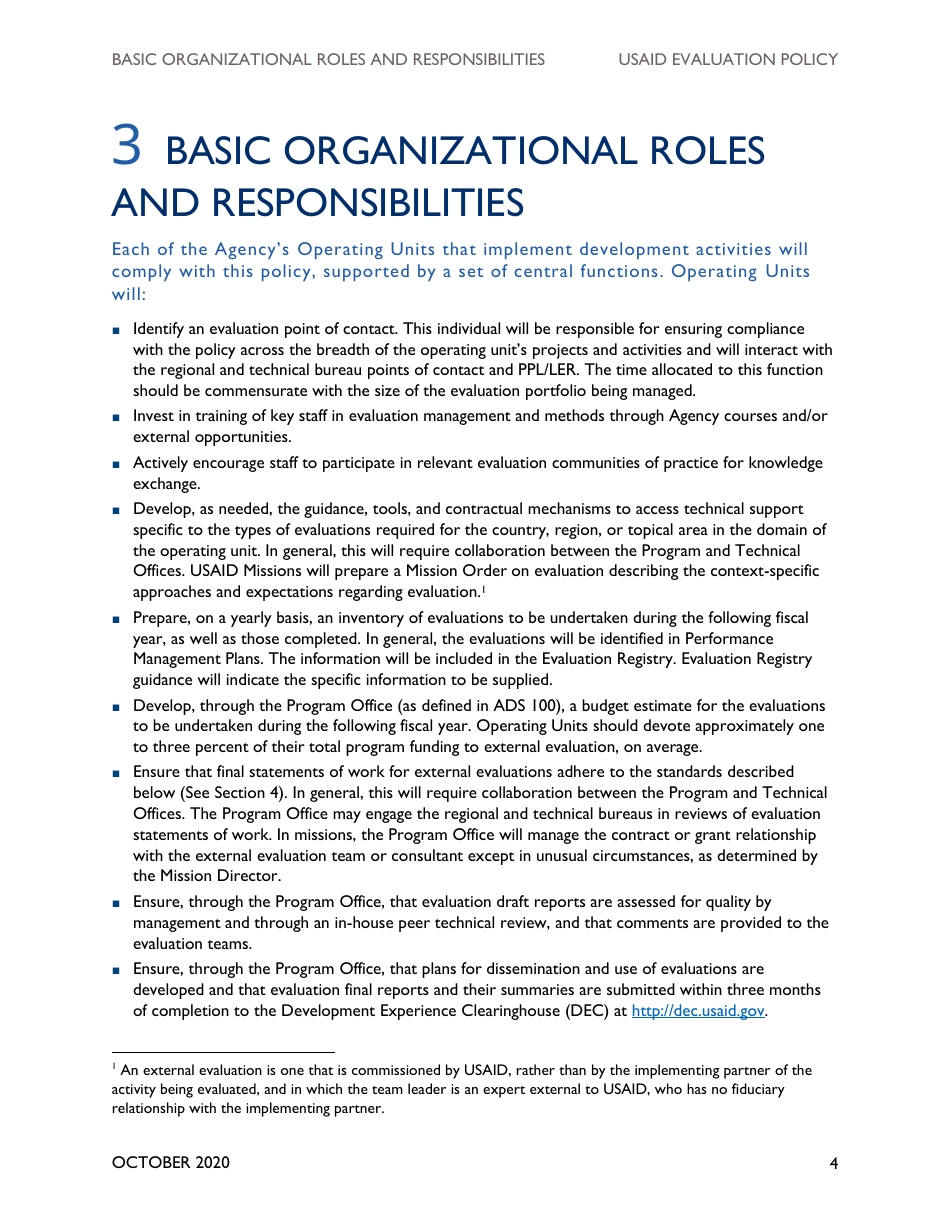 Usaid Evaluation Policy, Page 9