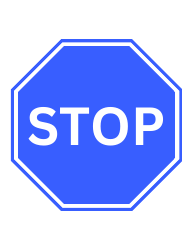 Document preview: Stop Sign Template - Blue