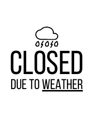 Document preview: Closed Sign Template - Weather
