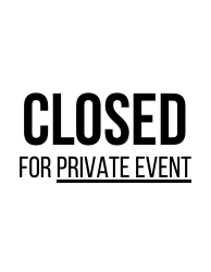 Document preview: Closed Sign Template - Private Event