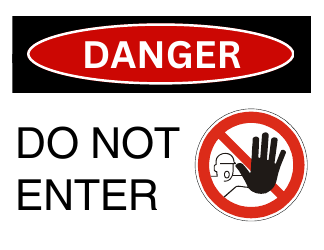 Document preview: Danger Sign Template - Do Not Enter