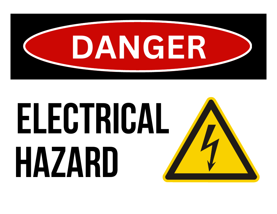 Electrical Hazard Danger Sign Template