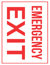 Document preview: Emergency Exit Sign Template
