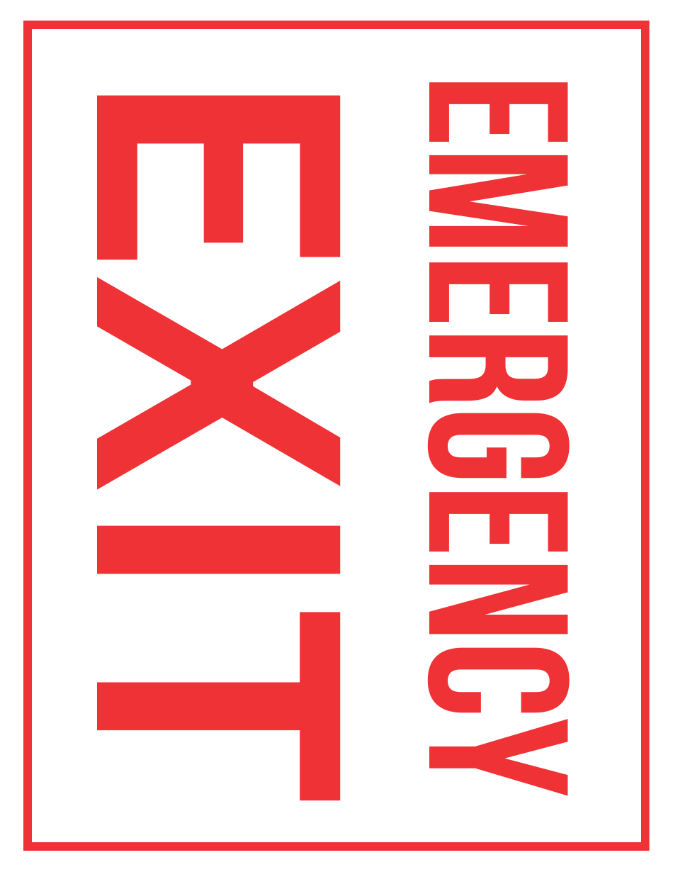Emergency Exit Sign Template Preview