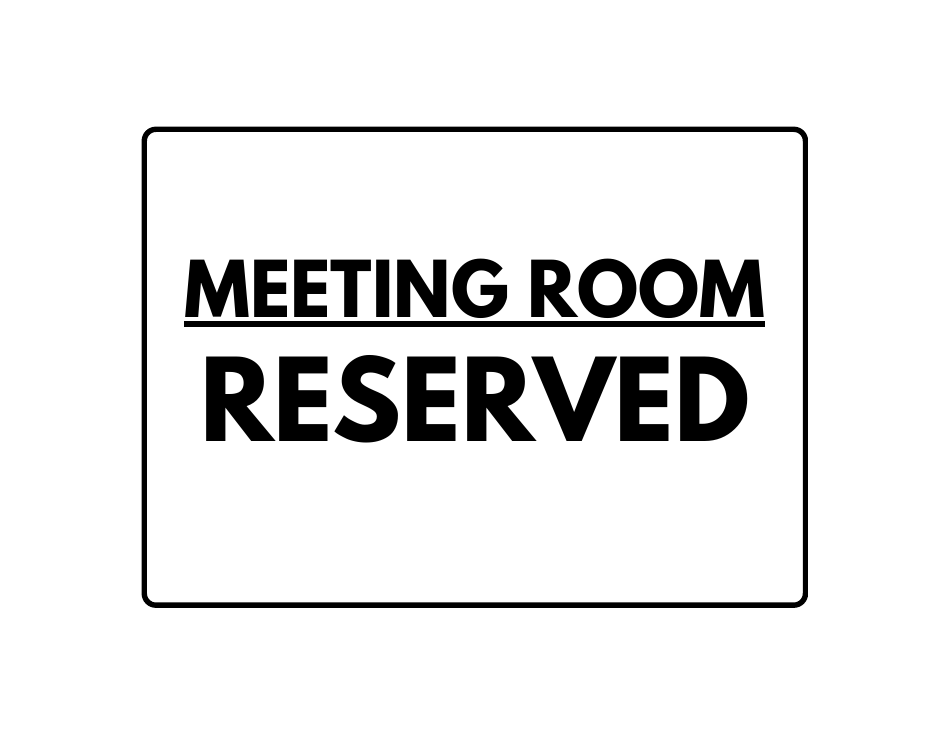 Meeting Room Reserved Sign Template - A Professional and Customizable Document
