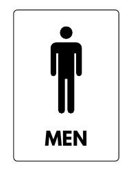 Document preview: Bathroom Sign Template - Men Restroom
