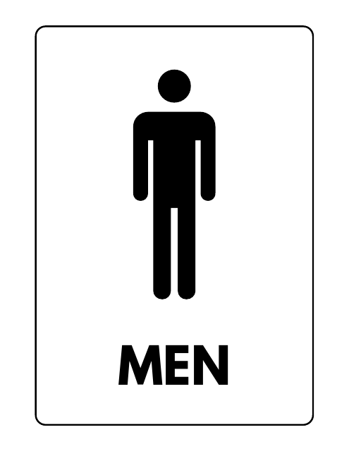 Bathroom Sign Template - Men Restroom