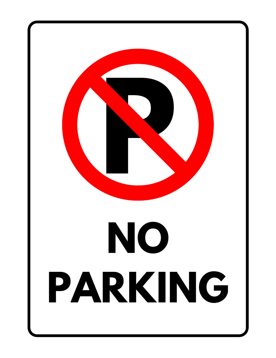 No Parking Sign Template