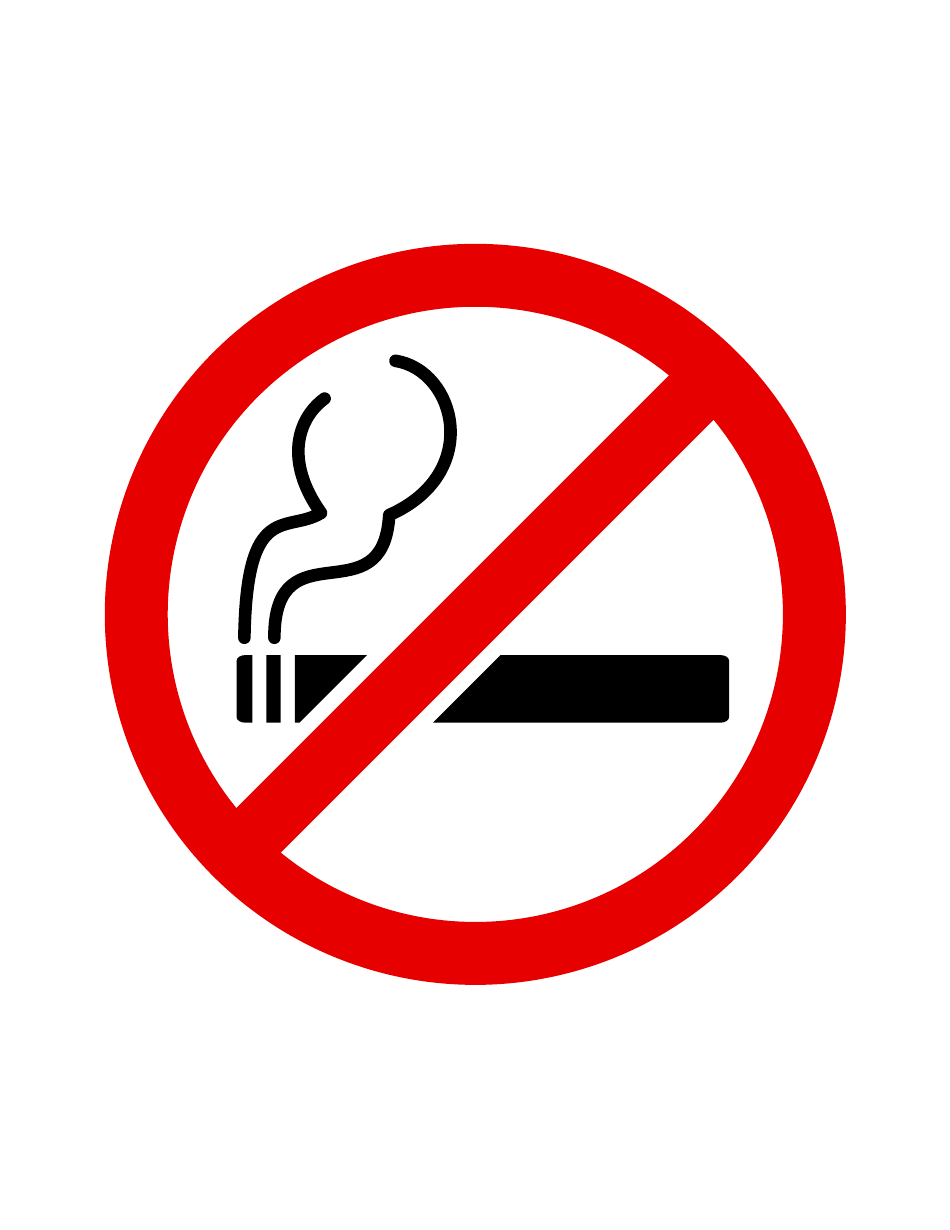 No Smoking Sign Template - White Download Printable PDF | Templateroller