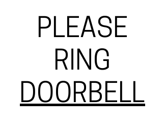 Document preview: Ring Doorbell Sign Template