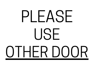 Document preview: Use Other Door Sign Template