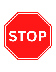 Document preview: Stop Sign Template - Red