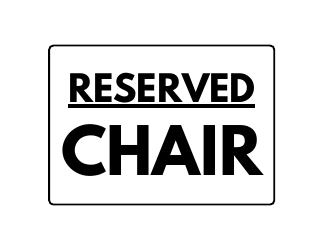 Document preview: Reserved Chair Sign Template