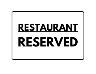 Document preview: Restaurant Reserved Sign Template