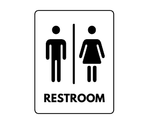 Document preview: Bathroom Sign Template - Restroom