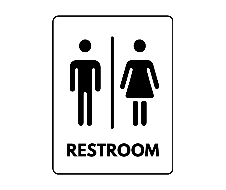 Bathroom Sign Template - Restroom