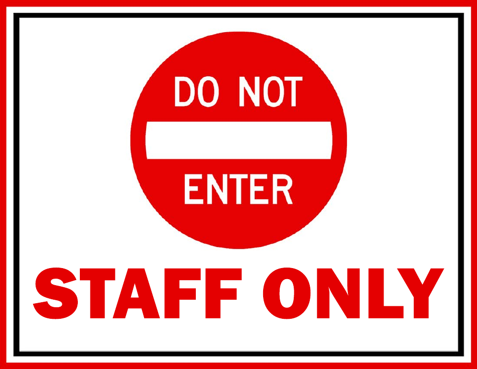 Staff Only Door Sign Template Download Printable PDF | Templateroller