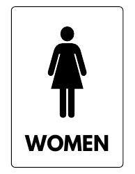 Document preview: Bathroom Sign Template - Women