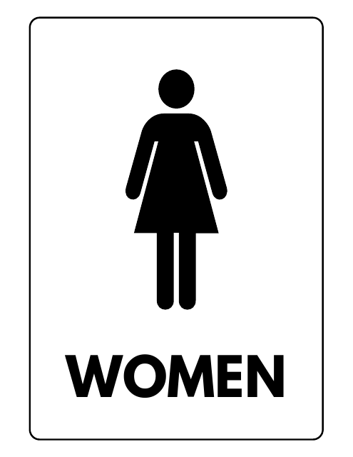 Bathroom Sign Template - Women