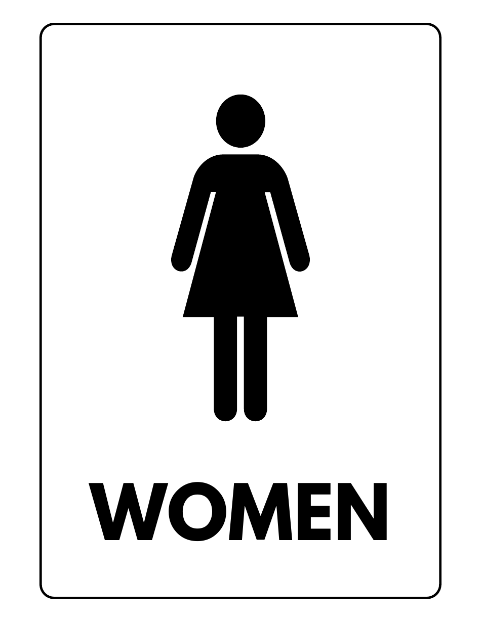 Bathroom Sign Template Women Download Printable Pdf Templateroller 7996