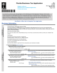 Document preview: Form DR-1 Florida Business Tax Application - Florida