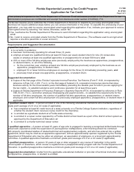 Form F-1198 Application for Tax Credit - Florida Experiential Learning Tax Credit Program - Florida, Page 2