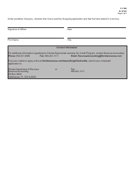 Form F-1198 Application for Tax Credit - Florida Experiential Learning Tax Credit Program - Florida, Page 3