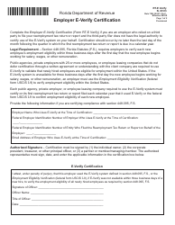Document preview: Form RT-E VERIFY Employer E-Verify Certification - Florida