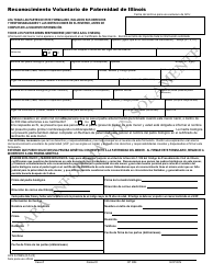 Document preview: Formulario HFS3416BS Reconocimiento Voluntario De Paternidad De Illinois - Illinois (Spanish)