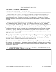 Prisoner Civil Rights Complaint: First Amendment Religion Claim - Montana, Page 2