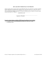 Prisoner Civil Rights Complaint: First Amendment Religion Claim - Montana, Page 6