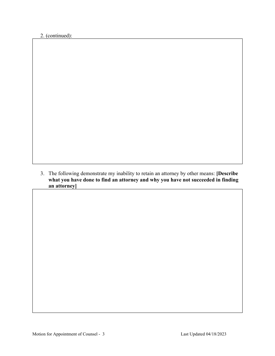 Motion for Appointment of Counsel - Montana, Page 3