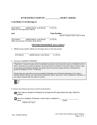 Document preview: Petition for Divorce (With Children) - Kansas