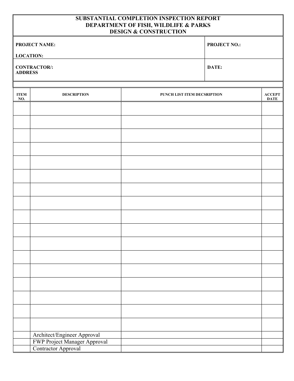 Form 107 Certificate of Substantial Completion - Montana, Page 3