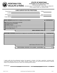 Document preview: Form 117 L_S Land Surveyor Fee Proposal - Montana